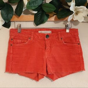 Life in Progress Burnt Orange Corduroy Shorts